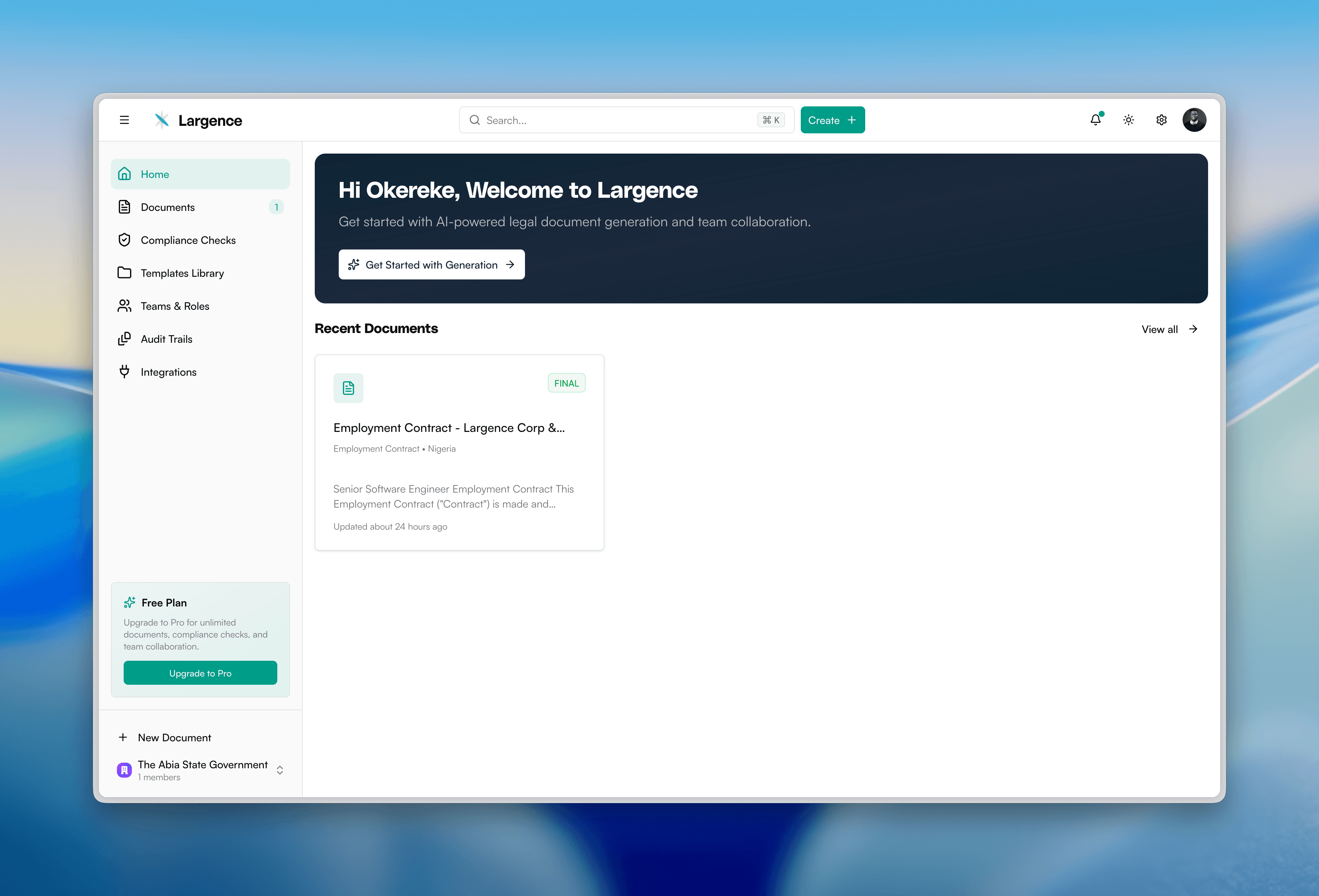 Largence Dashboard